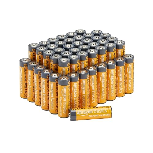 Amazon Basics 48-Pack AA Alkaline High-Performance Batteries, 1.5 Volt, 10-Year Shelf Life - 48 Count (Pack of 1)
