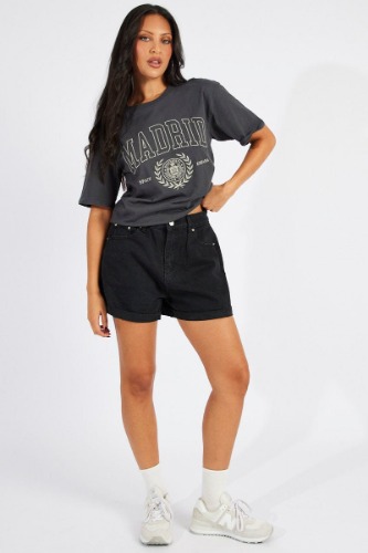 Grey Graphic Tee Short Sleeve | XXS