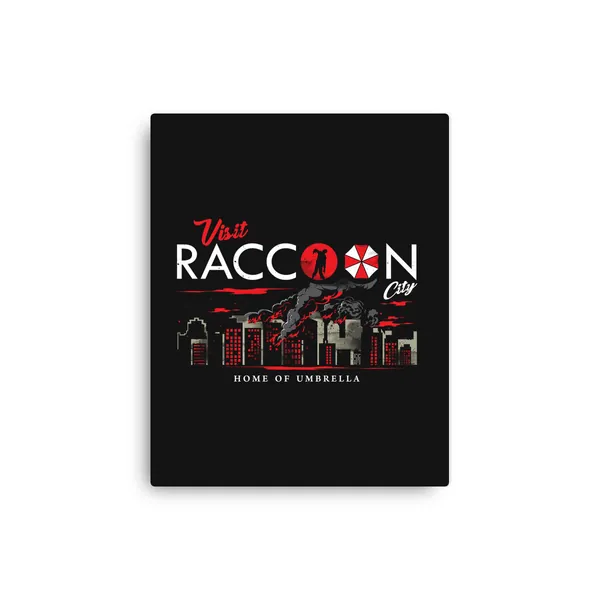 Visit Raccoon City | None / Black / 12x16