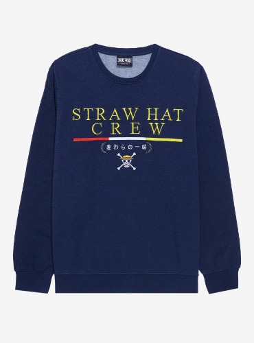 One Piece Straw Hat Crew Collegiate Crewneck - BoxLunch Exclusive