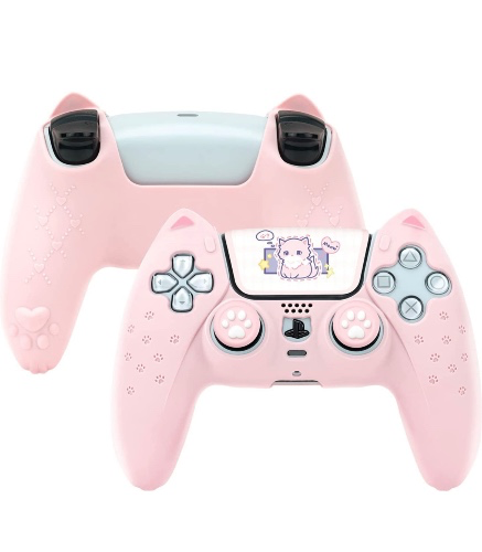 Amazon.com: GeekShare Cat Paw PS5 Controller Skin Anti-Slip Silicone Skin Protective Cover Case for Playstation 5 DualSense Wireless Controller (Pink) : Video Games