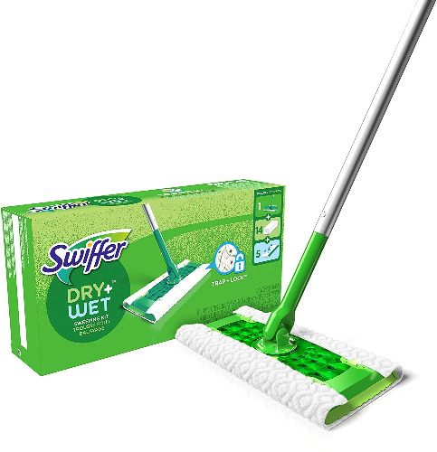 Swiffer Sweeper 2-in-1 Mops for Floor Cleaning, Dry and Wet Multi Surface Floor Cleaner, Sweeping and Mopping Starter Kit, Includes 1 Mop + 19 Refills, 20 Piece Set - 20 Piece Set