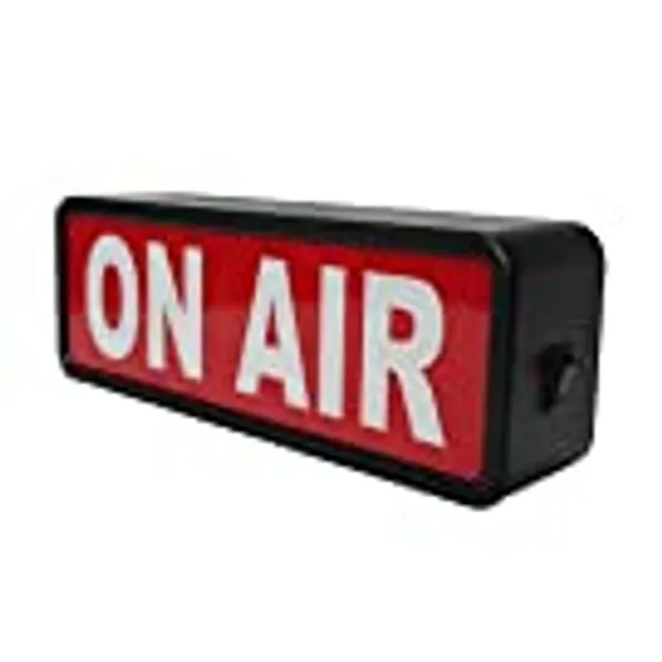 ON AIR SIGN LED LIGHT Recording Sign Studio Warning Signfor (Studio/Home Studio/Company/Desk or Wall Decor). Simple and Easy ON/Off Switch Button.Up Lighted Broadcast Warning Sign Finished