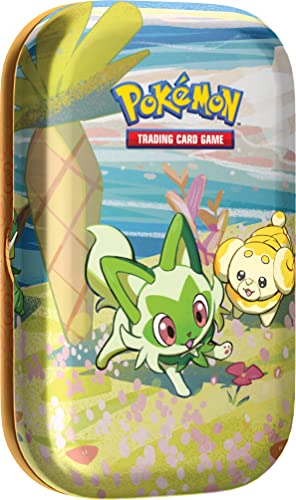 Pokémon-Sammelkartenspiel: Mini-Tin-Boxen Paldea-Freunde – Felori (2 Boosterpacks, 1 Bildkarte & 1 Stickerbogen) - Felori