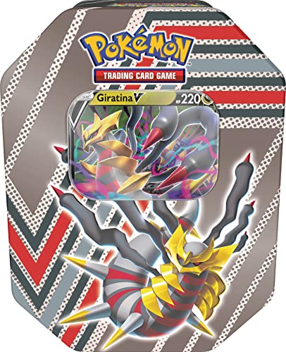 Pokémon Hidden Potential Tin Giratina V-Dose (1 Folienkarte und 4 Booster-Packs)