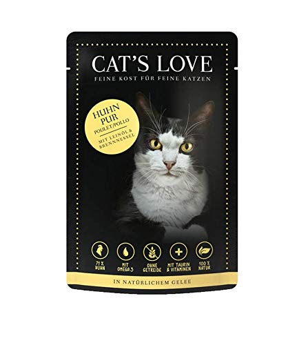 Cat's Love Premium Nassfutter Katze Classic Huhn Pur (Huhn, 24 x 85g)