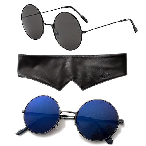 Gojo-Satoru Glasses Blindfold Sunglasses Anime Go-jo Blue Black Costume Prop - 8562