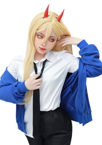 C-ZOFEK US Size Women's Power Cosplay Costume Outfit with Tie for Anime Costume 