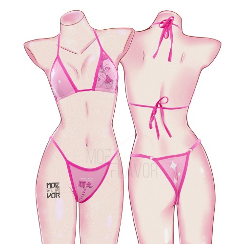 Sparkle - Retro Charm Anime Swimsuit - Pink & Pink / M/L