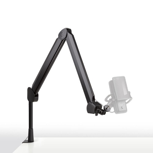 Elgato Wave Mic Arm – swivel suspension boom, hidden cable channels, versatile desk clamp, counterweight, 1/4“-3/8“-5/8“ mic mounts, studio, broadcast, streaming, work from home, professional mic arm - High Rise High Rise