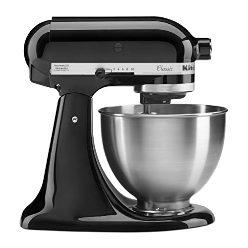 KitchenAid K45SSOB Classic 4.5 Quart Stand Mixer, Onyx Black, 250watts - Onyx Black - Stand Mixer