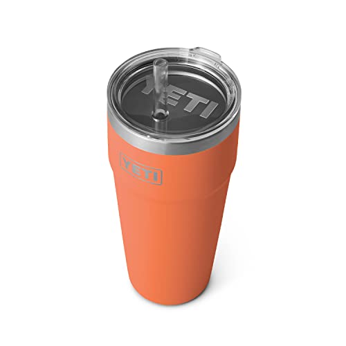 YETI Rambler 26 oz Straw Cup, Vacuum Insulated, Stainless Steel with Straw Lid, High Desert Clay - High Desert Clay