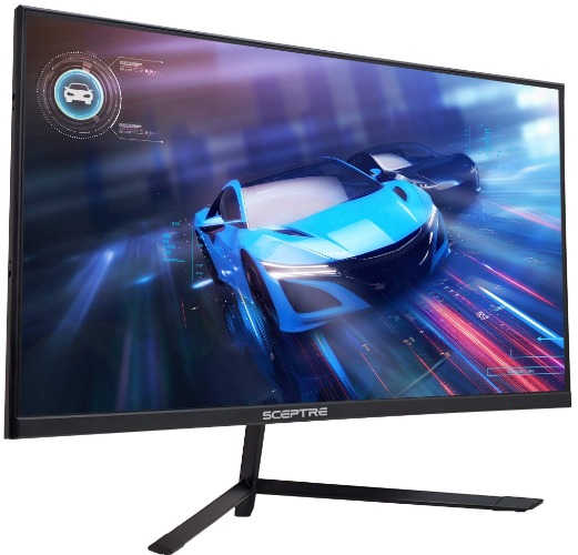 Sceptre 27-inch IPS LED Gaming Monitor 1ms HDMI x3 DisplayPort up to 144Hz AMD FreeSync Premium Build-in Speakers, Edgeless Machine Black (E275B-FPN168) - 