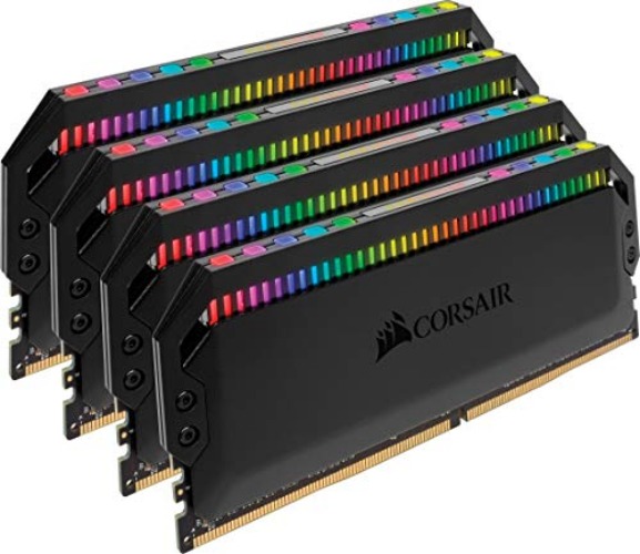 Corsair Dominator Platinum RGB 64GB (4x16GB) DDR4 3600 (PC4-28800) C18 1.35V Desktop Memory, Black - Black - 64GB (4x16) - 3600MHz - AMD Only