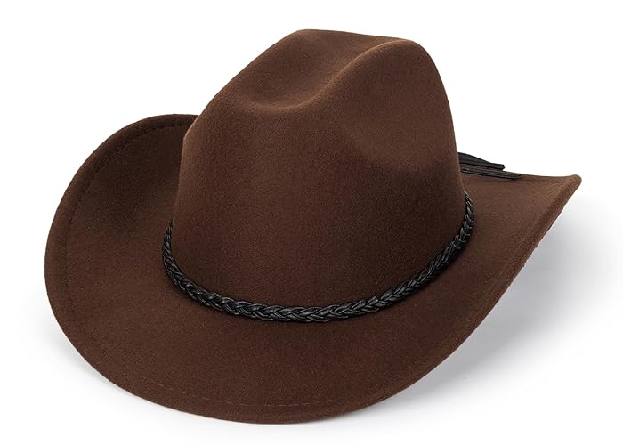Western Cowboy Hat for Men/Women Classic Roll Up Fedora Hat
