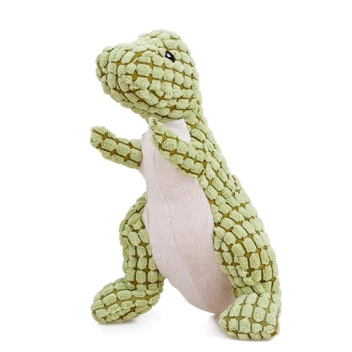 Durable Plush Squeaky Dinosaur Dog Toy - 32*14cm / Orange