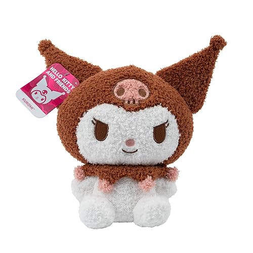 Hello Kitty and Friends 8" Kuromi Velveteen Plush - Officially Licensed Sanrio - Cute Soft Doll Stuffed Animal Toy Figure - Easter Basket Stuffer Gift for Kids, Boys, Girls - 2+ - Kuromi