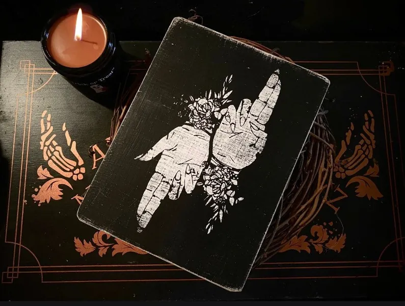 As Above So Below Plaque, Witchcraft, Dark Decor, Witch, Wall Art, Necromancer, Goth, Witchcraft, Dark Art