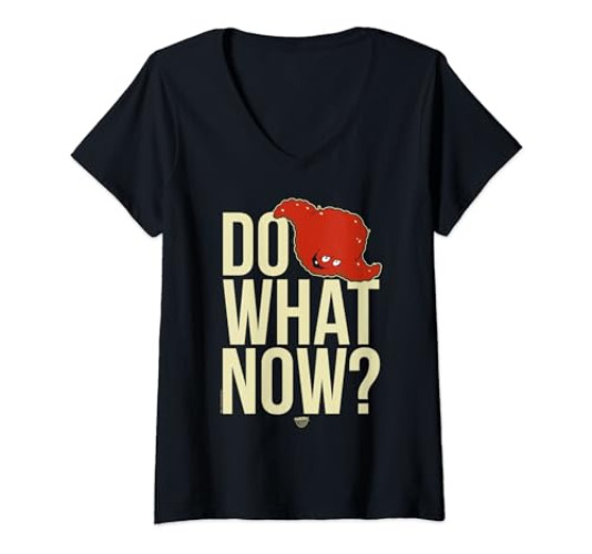 Womens Aqua Teen Hunger Force Do What Now? V-Neck T-Shirt - Women - Black - X-Large