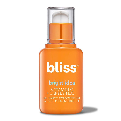 Bliss Bright Idea Vitamin C & Tri-Peptide Collagen-Protecting & Brightening Serum | Brightens Skin, Diminishes Dark Spots & Visibly Firms | Clean | Paraben Free | Cruelty-Free | Vegan | 1 oz