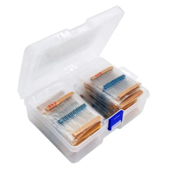 Resistor Assortment Kit,Metal Film Resistor Resistance,1/4 Watt 1 Ohm-1M Ohm,73 Value Total 1460 Pcs for DIY Electric Projects