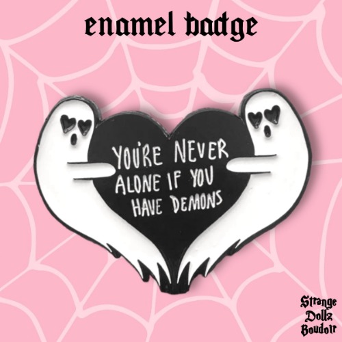 Cute Ghosts enamel badge pin, pastel goth, Halloween, Strange Dollz Boudoir