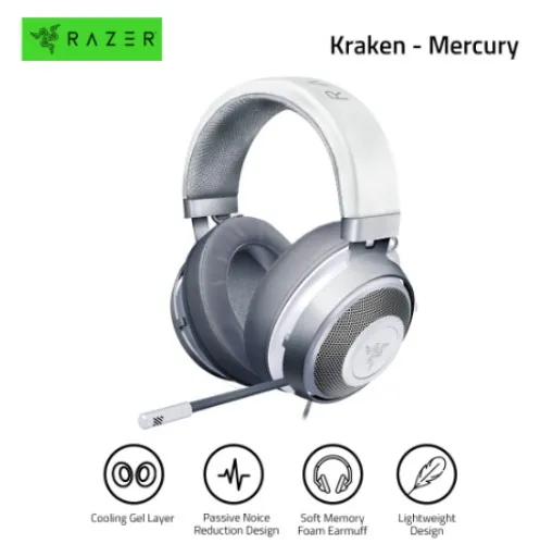 Razer Kraken Headset Noise Reduction Cooling Gel Cushions Think Padding Headband Lightweight Feature