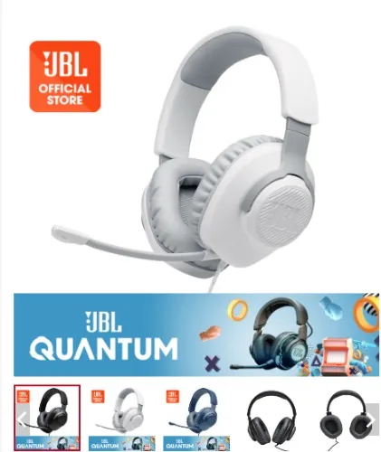 JBL Quantum 100 Wired Wired 3.5mm Headset / 40mm driver / Detachable mic