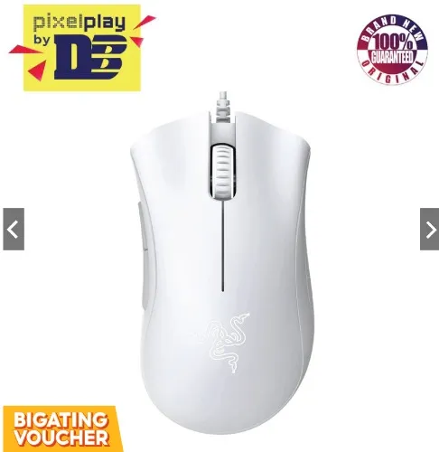 Razer Deathadder Essential Ergonomic Wired Gaming Mouse (White)