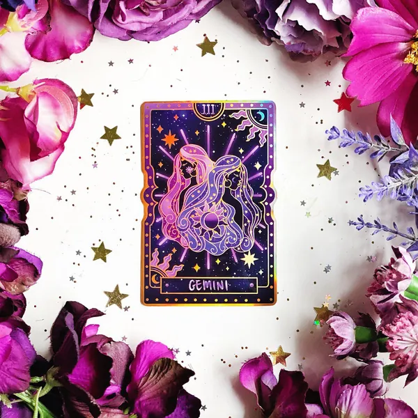 Gemini Zodiac Tarot Sticker