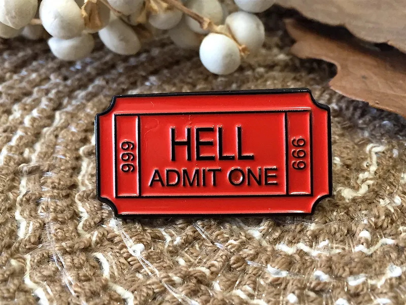 Hell enamel pin hard enamel pins hat pins collar pin badge enamel pin funny kawaii birthday gifts enamel pin display cute Pins for Jeans