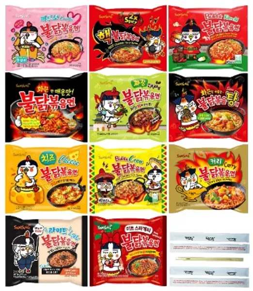 Samyang Spicy Hot Chicken 11 Flavors Combo - Buldak Ramen 11 Packs
