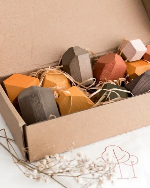 Natural Wood Stacking and Balancing Stones