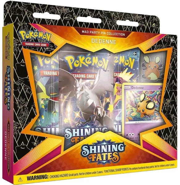 Pokemon Sword & Shield: Shining Fates "Shining Star" Mad Party Pin Collections (English) [In Stock, Ship Today] - Dedenne