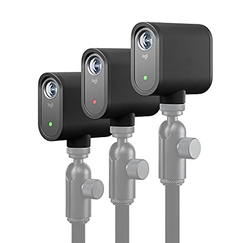 Logitech for Creators Mevo Start 3er-Pack, kabelloses Multi-Camera-Live-Streaming in HD 1080p, intelligente App-Steuerung, Streaming über WLAN – Schwarz - 3er-Pack