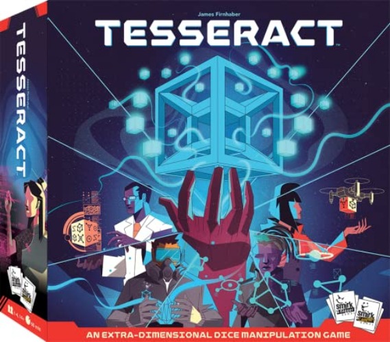 Smirk & Dagger Tesseract 1-4 Player Cooperative Strategy Board Game, 64 Dice, Rotating Turntable, Dice Manipulation, Unique Player Powers, A Great Gift for Couples, Family, Adults & Teens Ages 14+