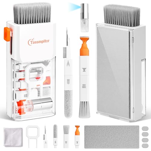 Laptop Cleaning Kit Keyboard Cleaner, Electronics Cleaning Tool for MacBook iPad iPhone Pro Cell Phone, Brush Tool for Tablet, Computer, PC Monitor,TV Camera Lens New Compact with Patent - Bright White