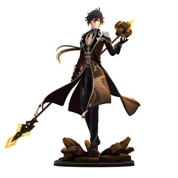 Genshin Impact Figure Zhongli Model Toys Game Anime Figures Desktop Decor Collectible Figurines Gifts 27cm - 