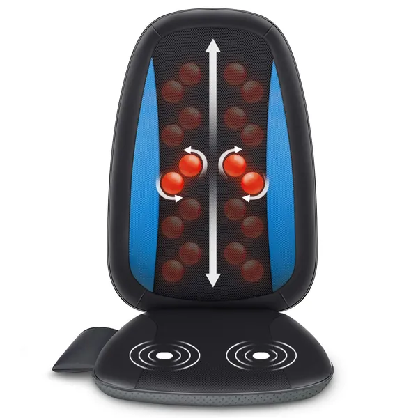 Comfier Shiatsu Back Massager with Heat -Deep Tissue Kneading Massage Chair, Massage Chair Pad for Full Back, Chair Massager for Home or Office Chair use