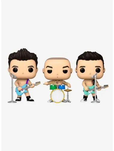 Funko Blink-182 Pop! Rocks Mark Hoppus Travis Barker & Tom DeLonge Vinyl Set | Hot Topic