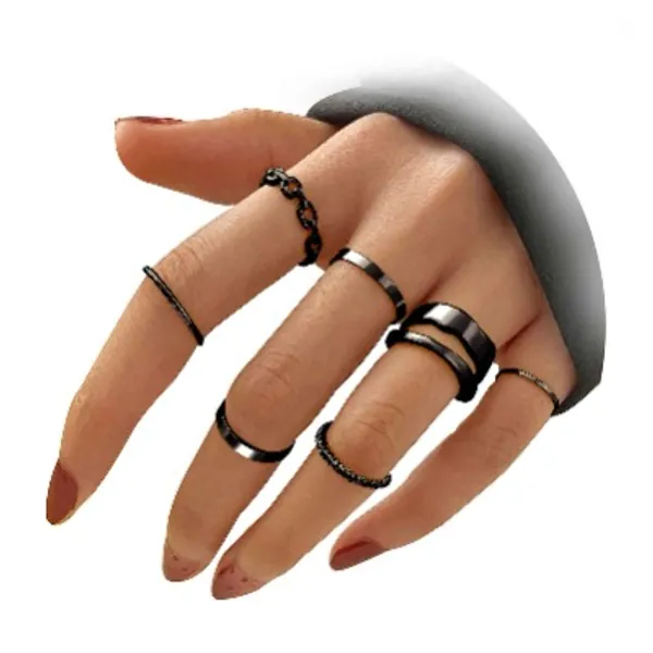 Gold Knuckle Rings Set for Women Girls Snake Chain Stacking Ring Vintage BOHO Midi Rings SIze Mixed