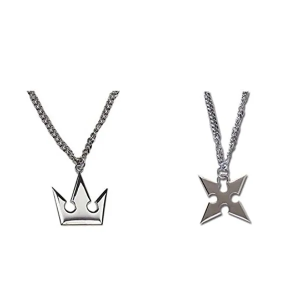 
                            XOFOAO Kingdom Hearts Sora's Crown & Roxas's Cross Necklaces
                        