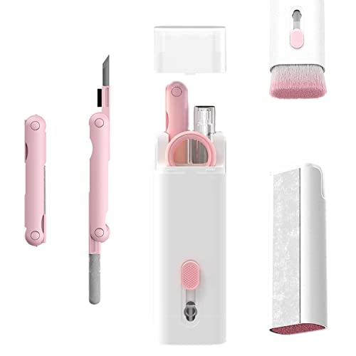 Laptop Cleaner, 7 in 1 Keyboard Cleaner Set, Computer MacBook Earphone Cleaning Kit, Tablet and Screen Dust Brush Including Soft Sweep, Swipe, 3 in 1 Airpod Cleaner Pen, Key Puller and Spray Bottle