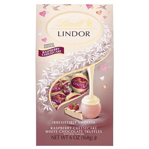 LINDIT Lindor Shaped Ball Bag White - Valentine - 6 Ounce (Pack of 1)