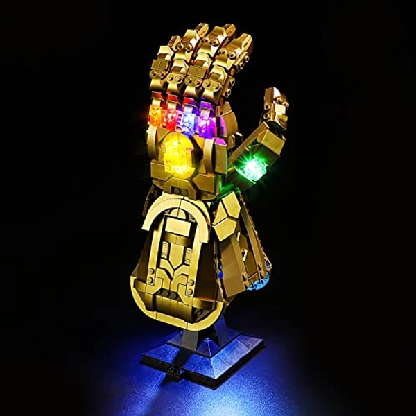 YEABRICKS LED Light Kit for Lego - Marvel Infinity Gauntlet Building Blocks Model, LED Light Set Compatible with 76191(Lego Set NOT Included)