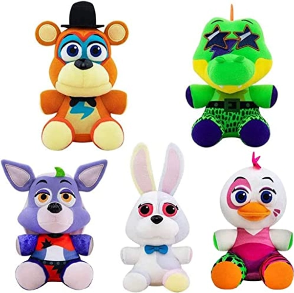Zufernab 5pcs FNAF Plushies Set, Five Nights at Fre_ddy's Plushies, 5 Freddy's Fanf Plushie All
