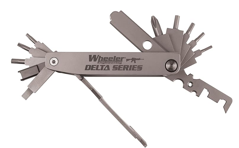 Wheeler Compact Multi-Tool for Tactical Rifles Gunsmithing Cleaning Rebuild and Maintenance with Nylon Belt Sheath for Convenient Carry