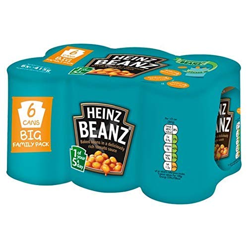 Heinz Beanz In A Rich Tomato Sauce Baked Beans, 14.64 oz / 415 g, 6 Pack - 2.44 Ounce (Pack of 6)