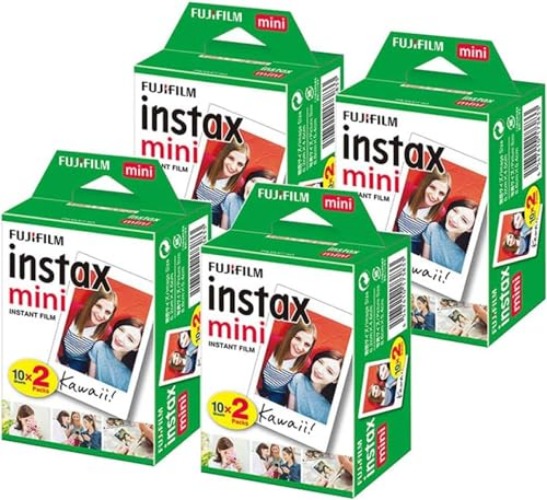 Fujifilm instax Mini Instant Daylight Film Pack, 20 Exposures (4-Pack)