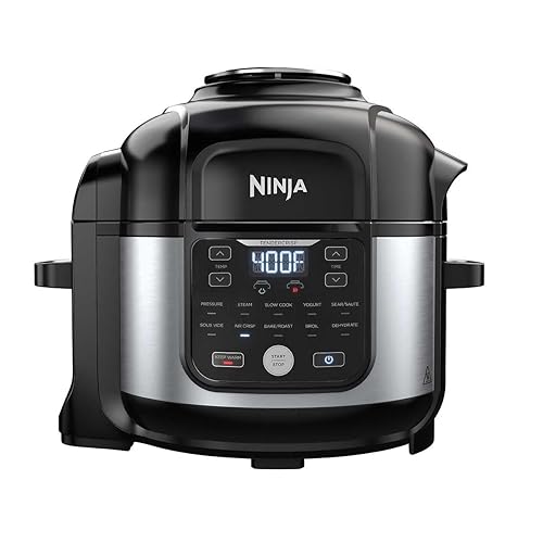 Ninja OS301/FD305CO Foodi 10-in-1 Pressure Cooker and Air Fryer with Nesting Broil Rack, 6.5-Quart Capacity, and a Stainless Finish (Renewed) - 6.5 Quart/Stainless Steel